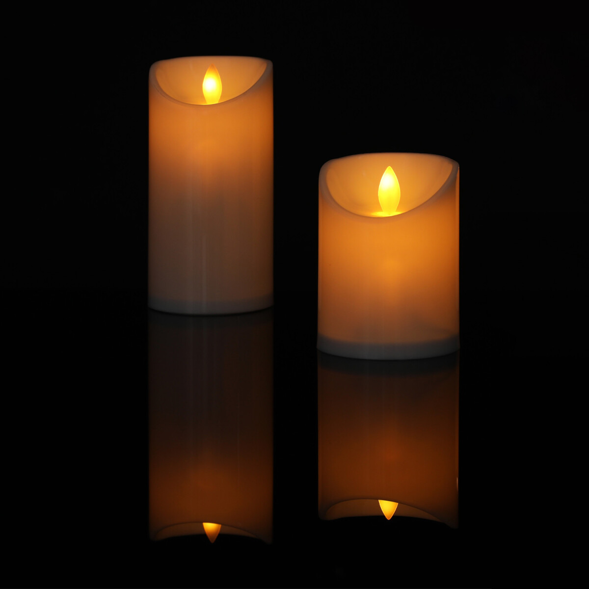 Lote de 2 velas LED vintage de cera aut& box