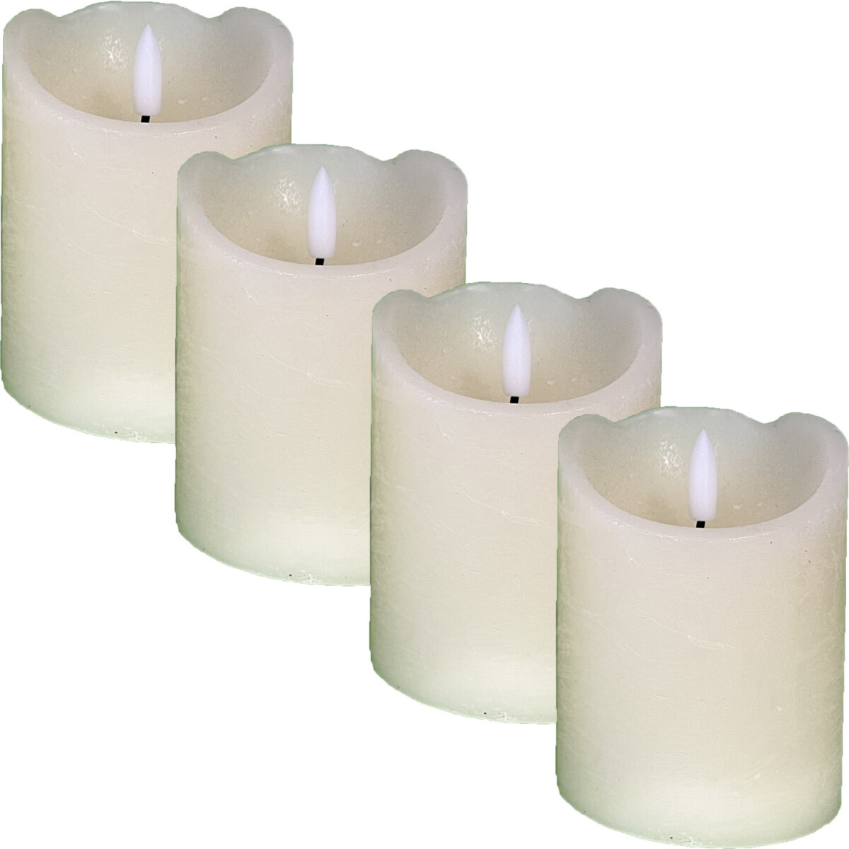 Lote de 4 velas LED vintage de cera aut& box