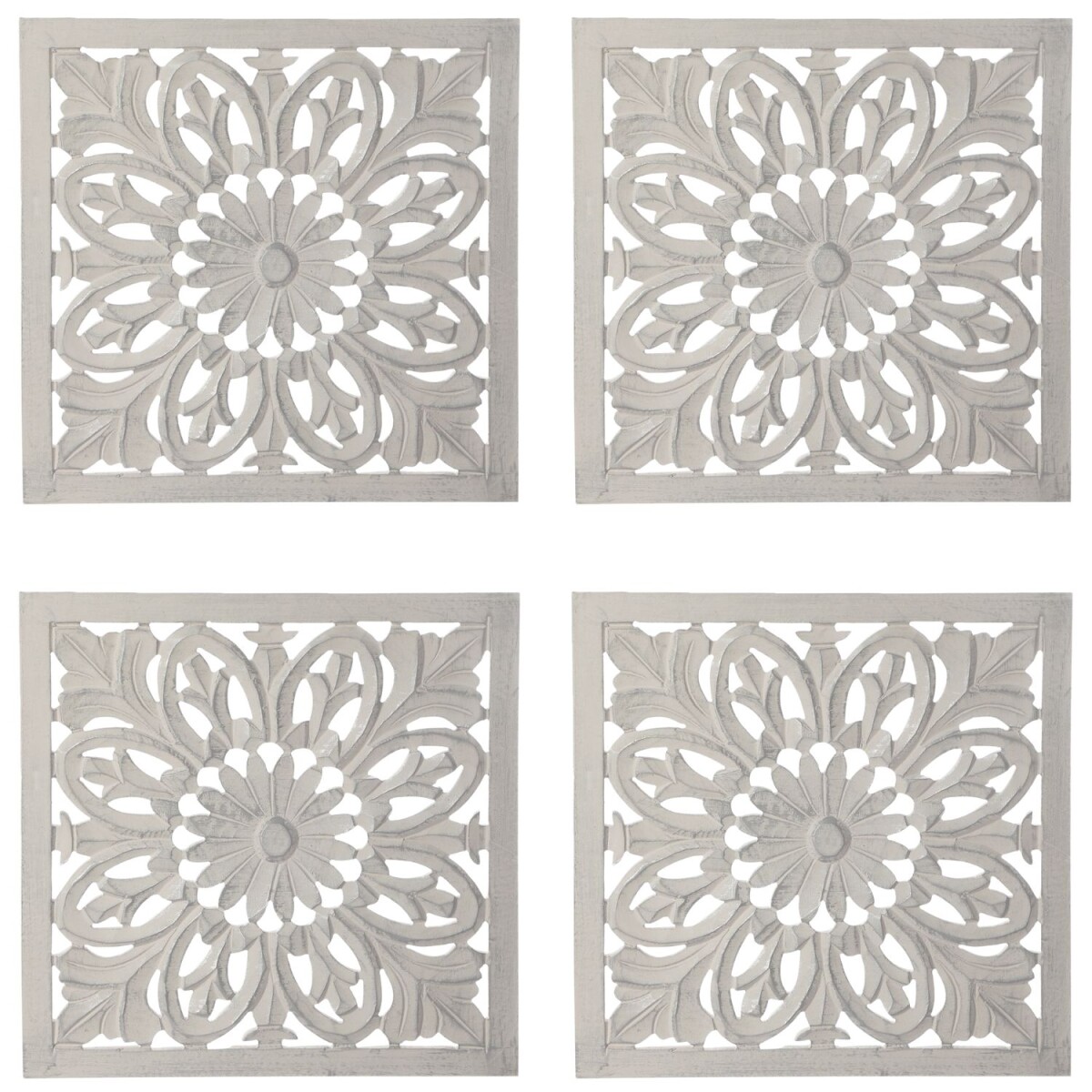 Juego de 4 cuadros decorativos vintage de madera, cuadro de 