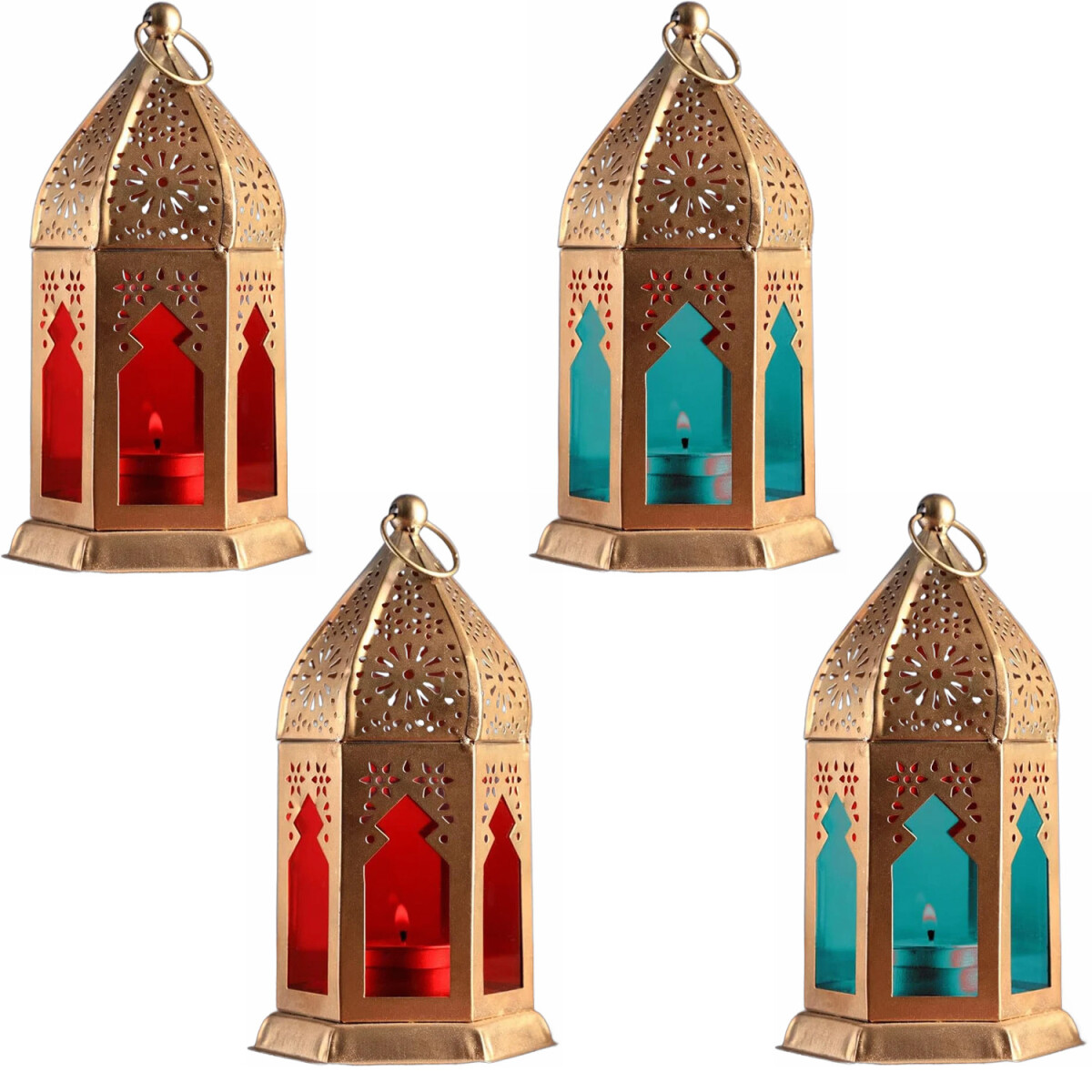 Juego de 4 farolillos orientales Geda box