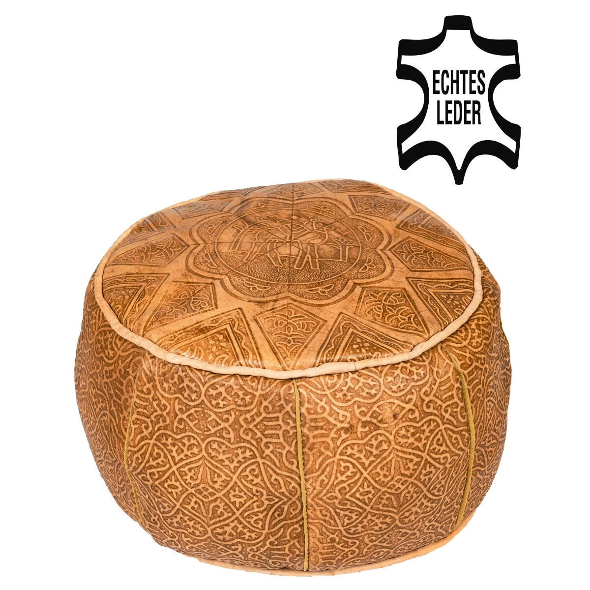 Cojín de cuero de estilo oriental box