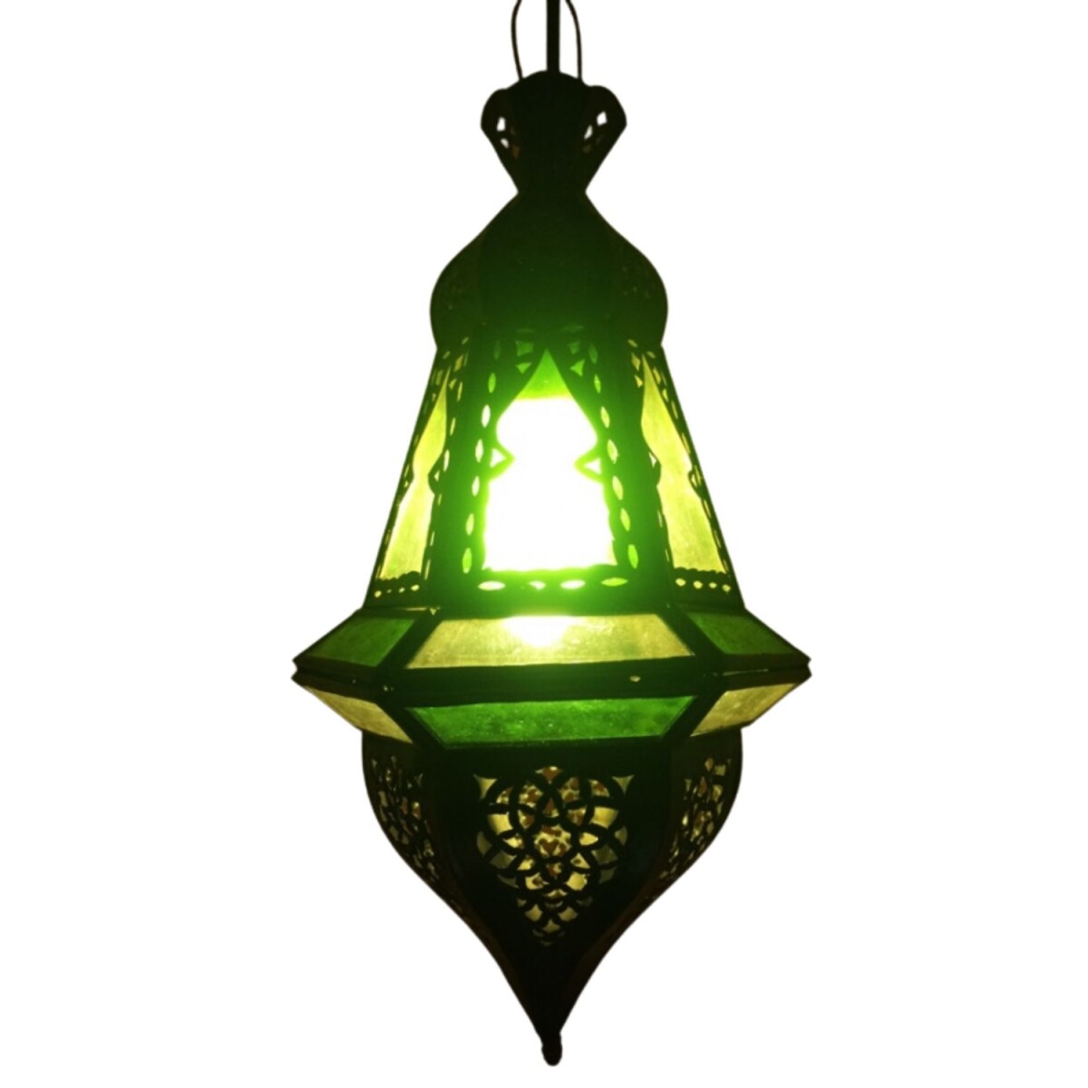 Lámpara colgante oriental Anya Verde | Hecha a mano e