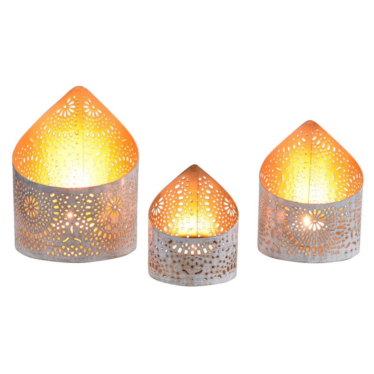 Juego de 3 portavelas decorativos de est box