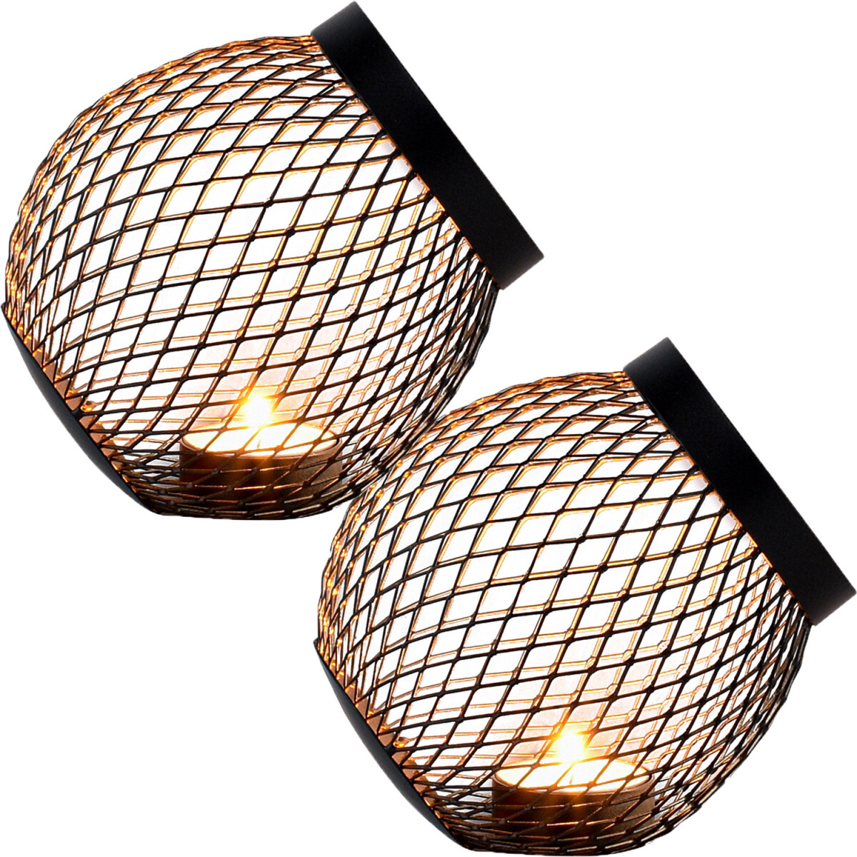 Juego de 2 portavelas decorativos de est box