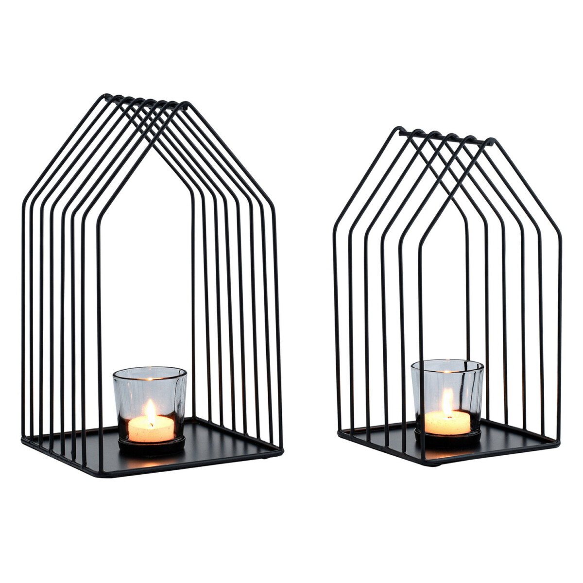 Juego de 2 portavelas decorativos de est box