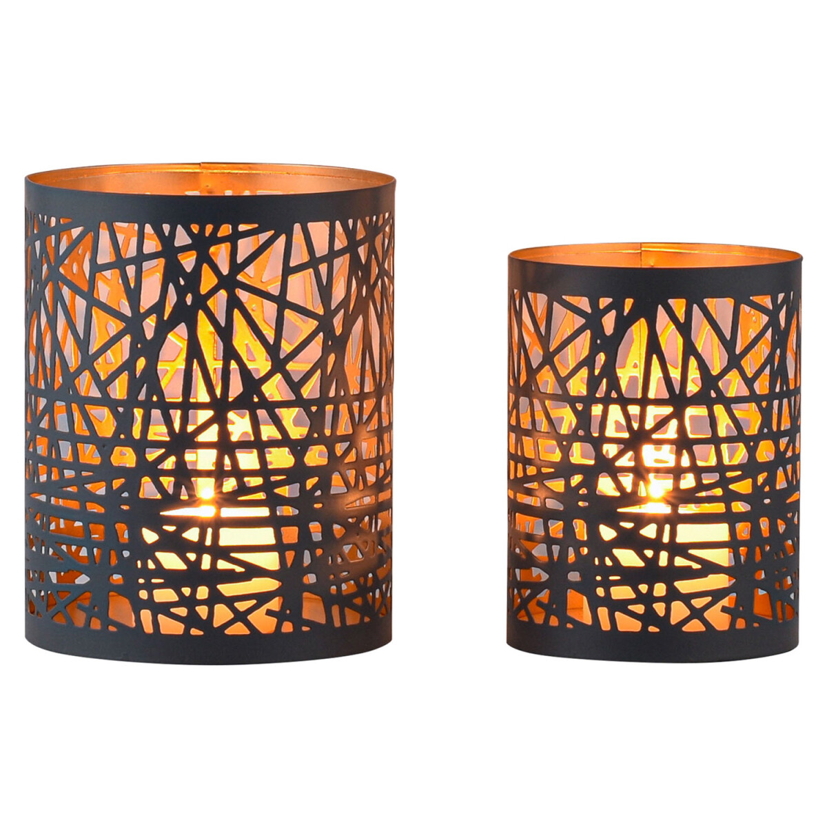 Juego de 2 portavelas decorativos de est box