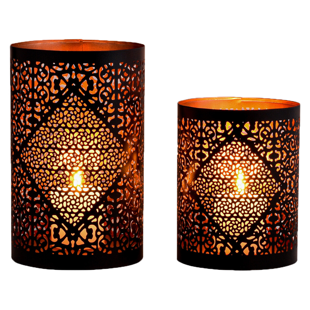 Juego de 2 portavelas decorativos orient box
