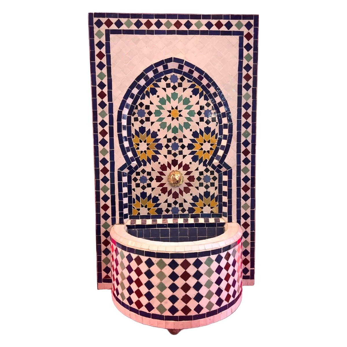 Fuente de jardín marroquí con mosaicos, 106 cm