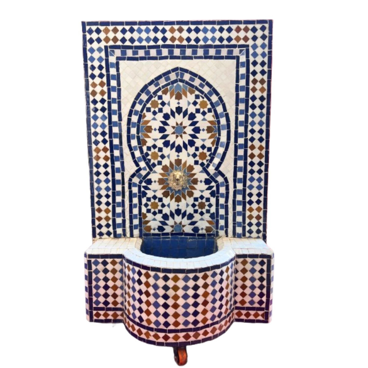 Fuente de jardín marroquí con mosaicos, 109 cm