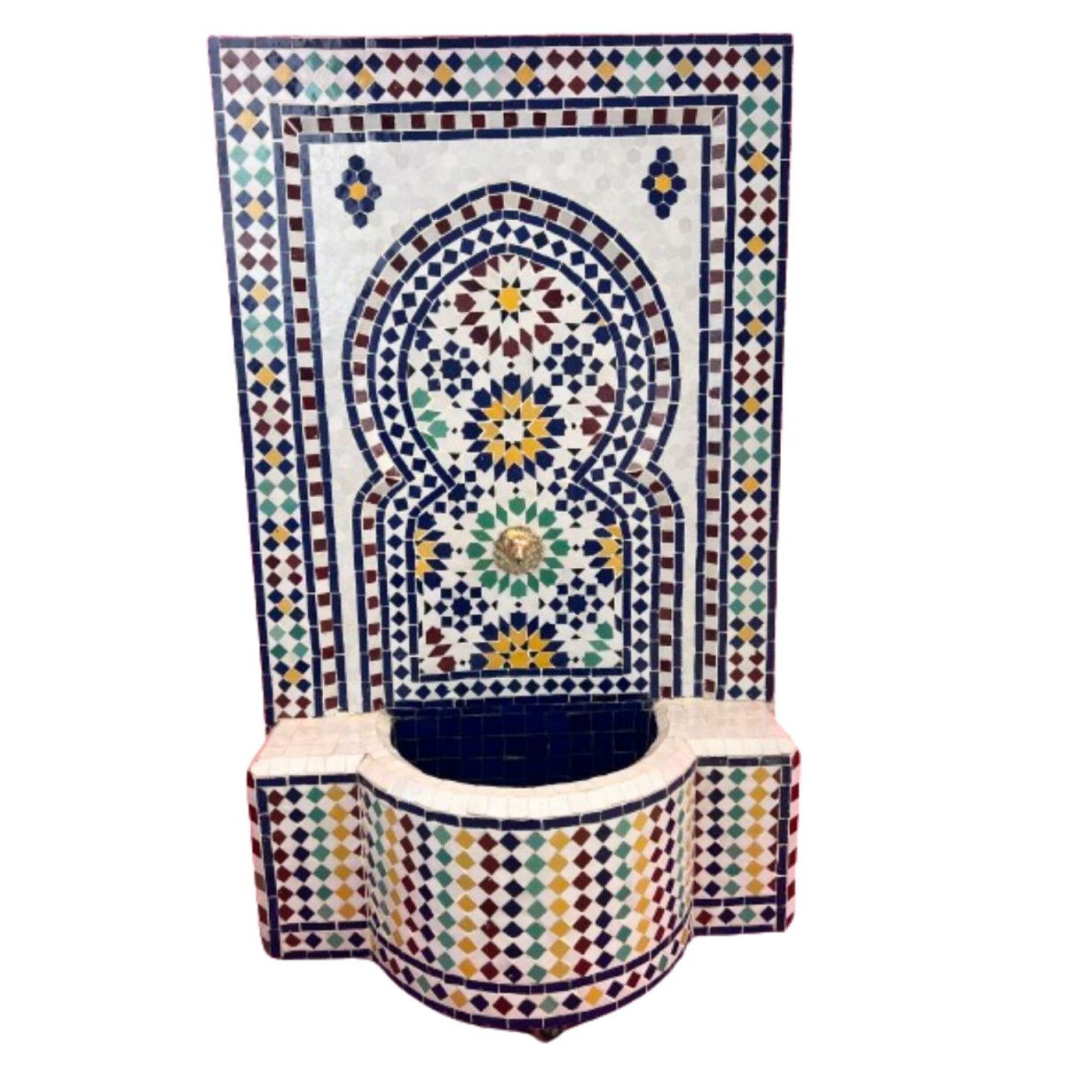 Fuente de jardín marroquí con mosaicos, 130 cm