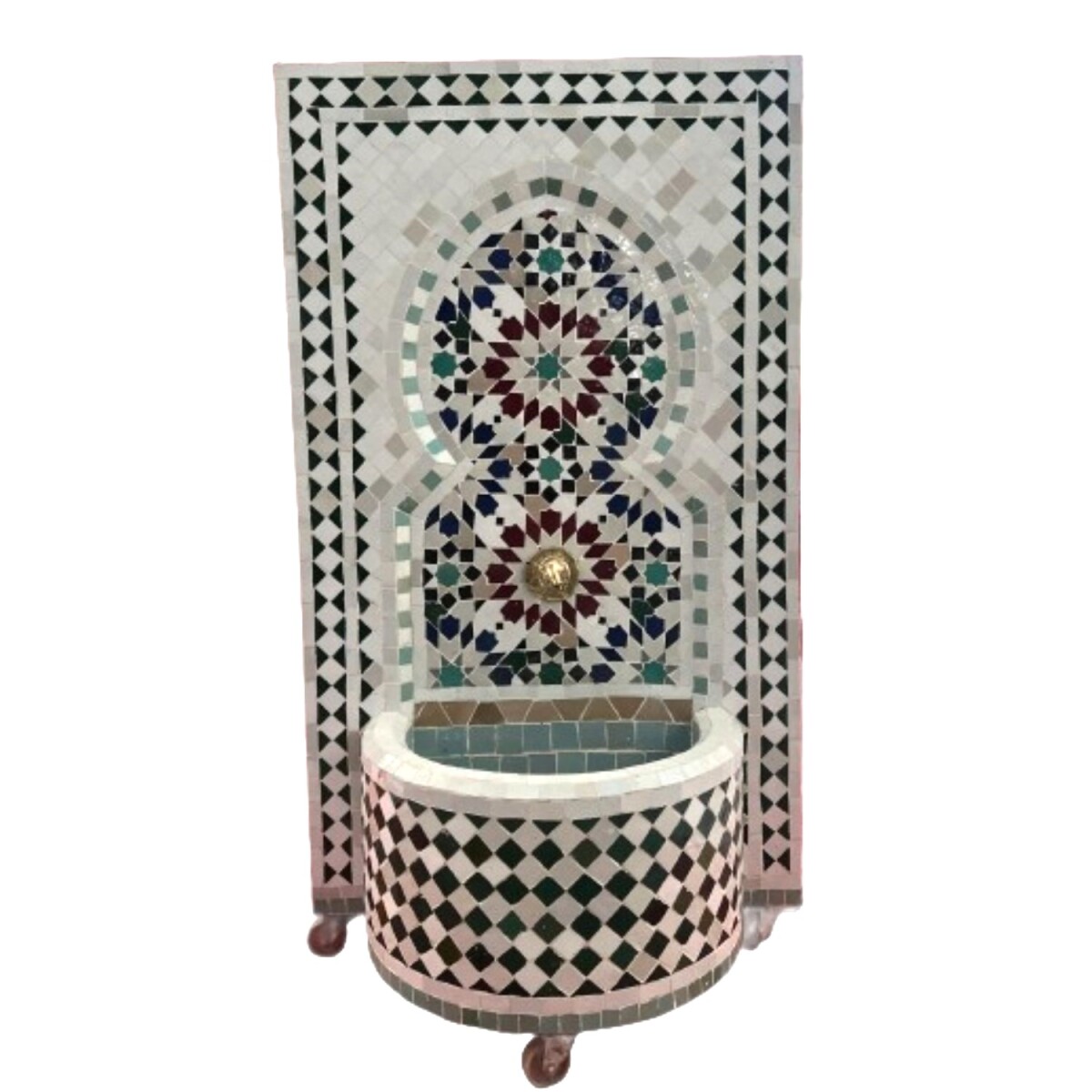 Fuente de jardín marroquí con mosaicos, 107 cm