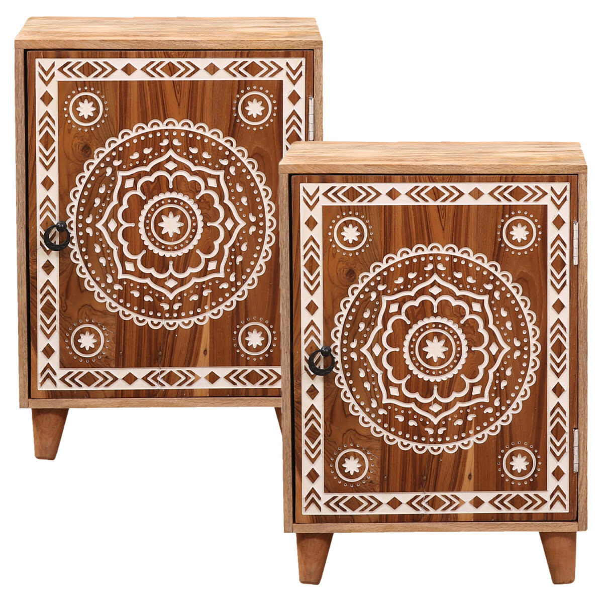 Juego de 2 muebles de estilo boho: mesit box