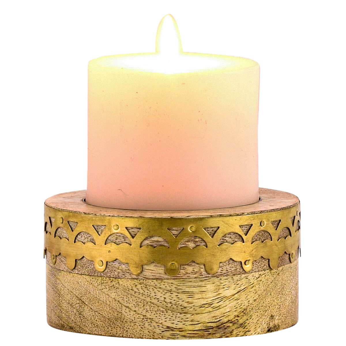 Portavelas decorativo de estilo boho de  box