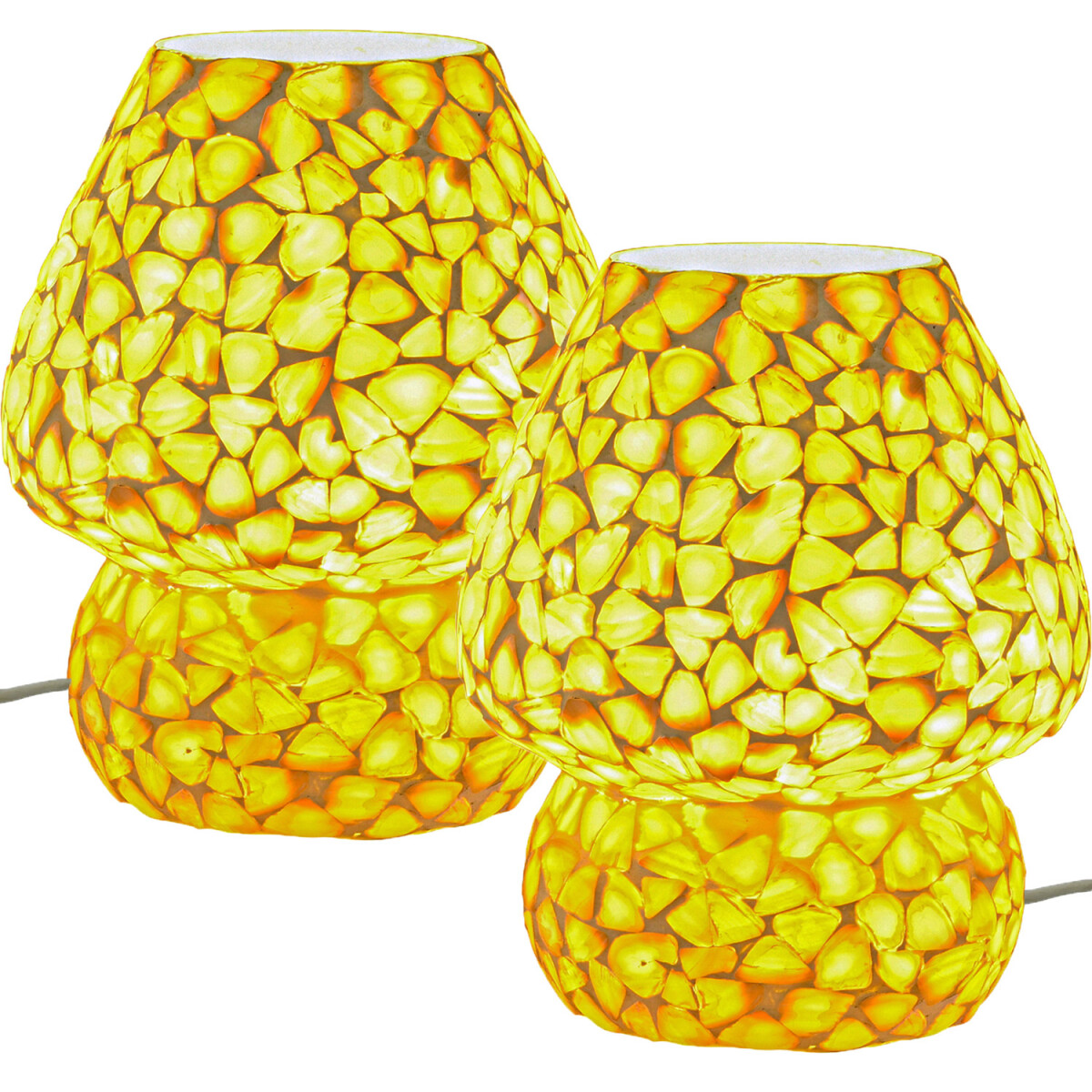 Juego de 2 lámparas de mesa decorativas de estilo boh