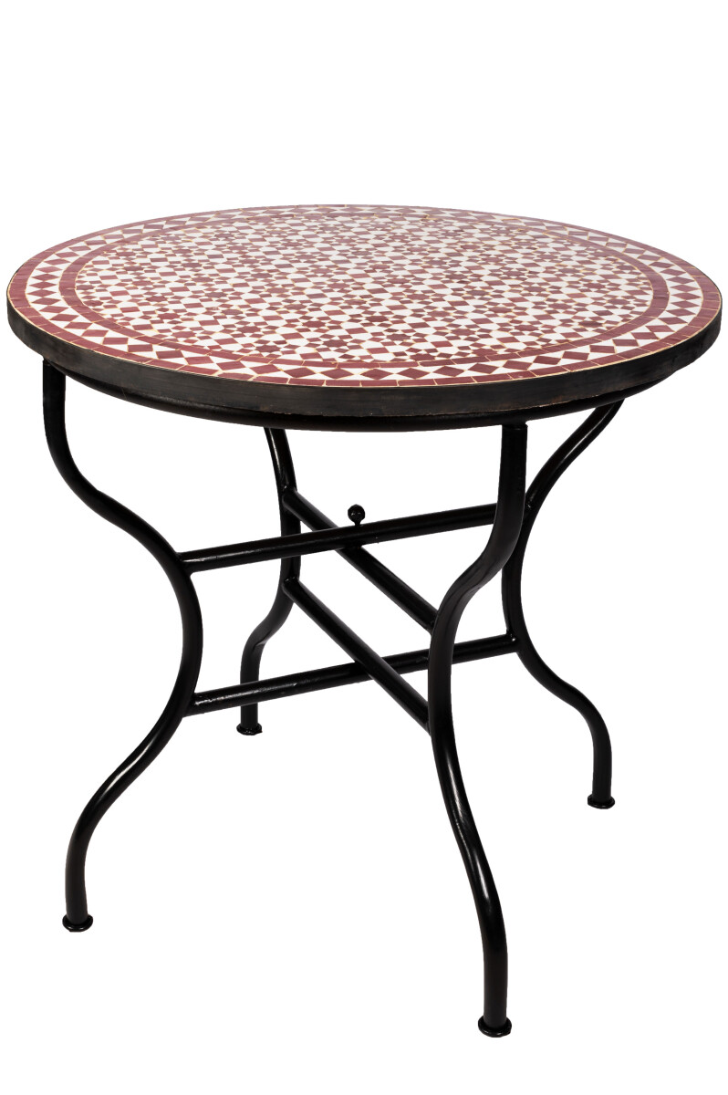Mesa marroquí de mosaico Albaicin Bordeaux Natur 100 