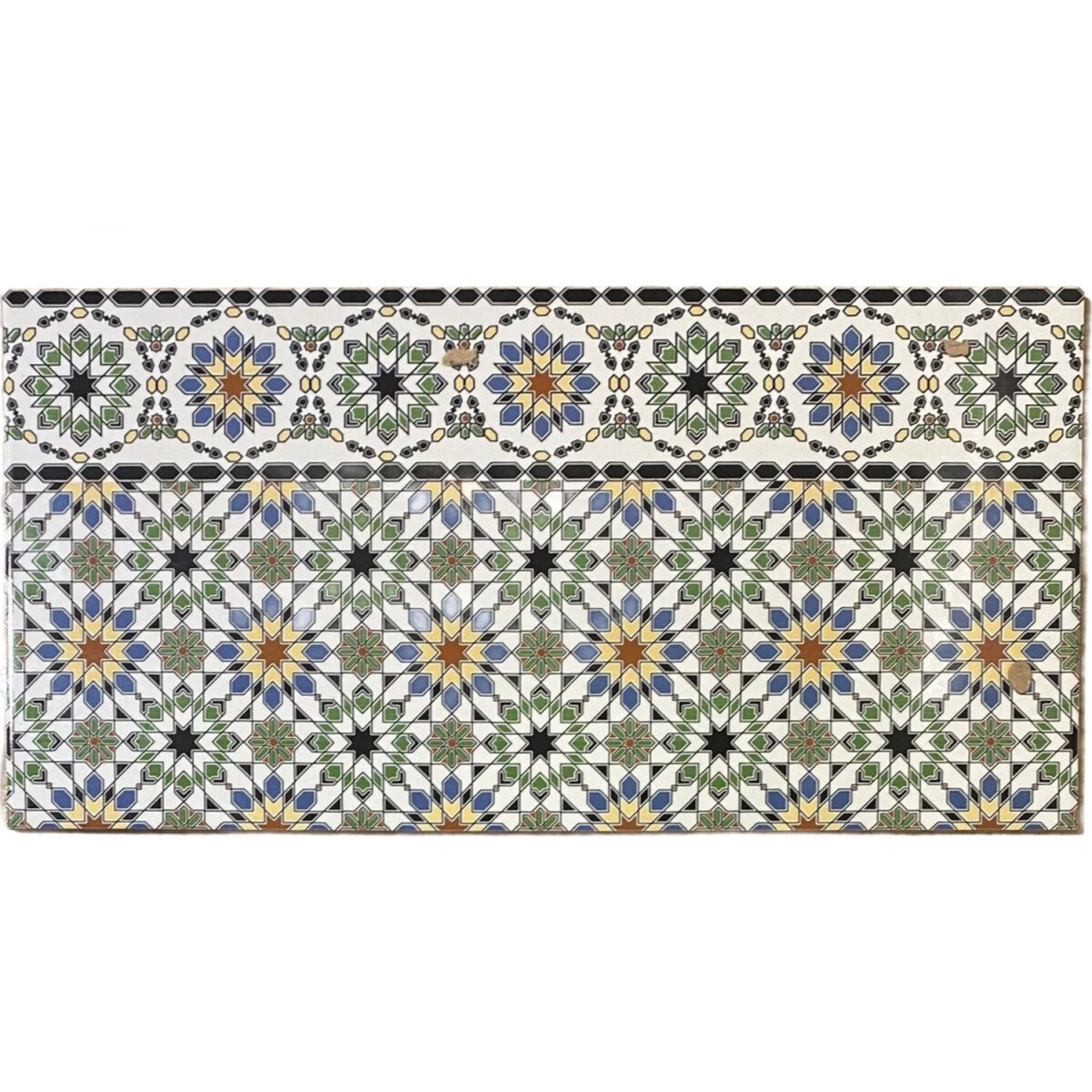 Azulejo oriental para pared con borde Damasco, 1 unidad - Mo