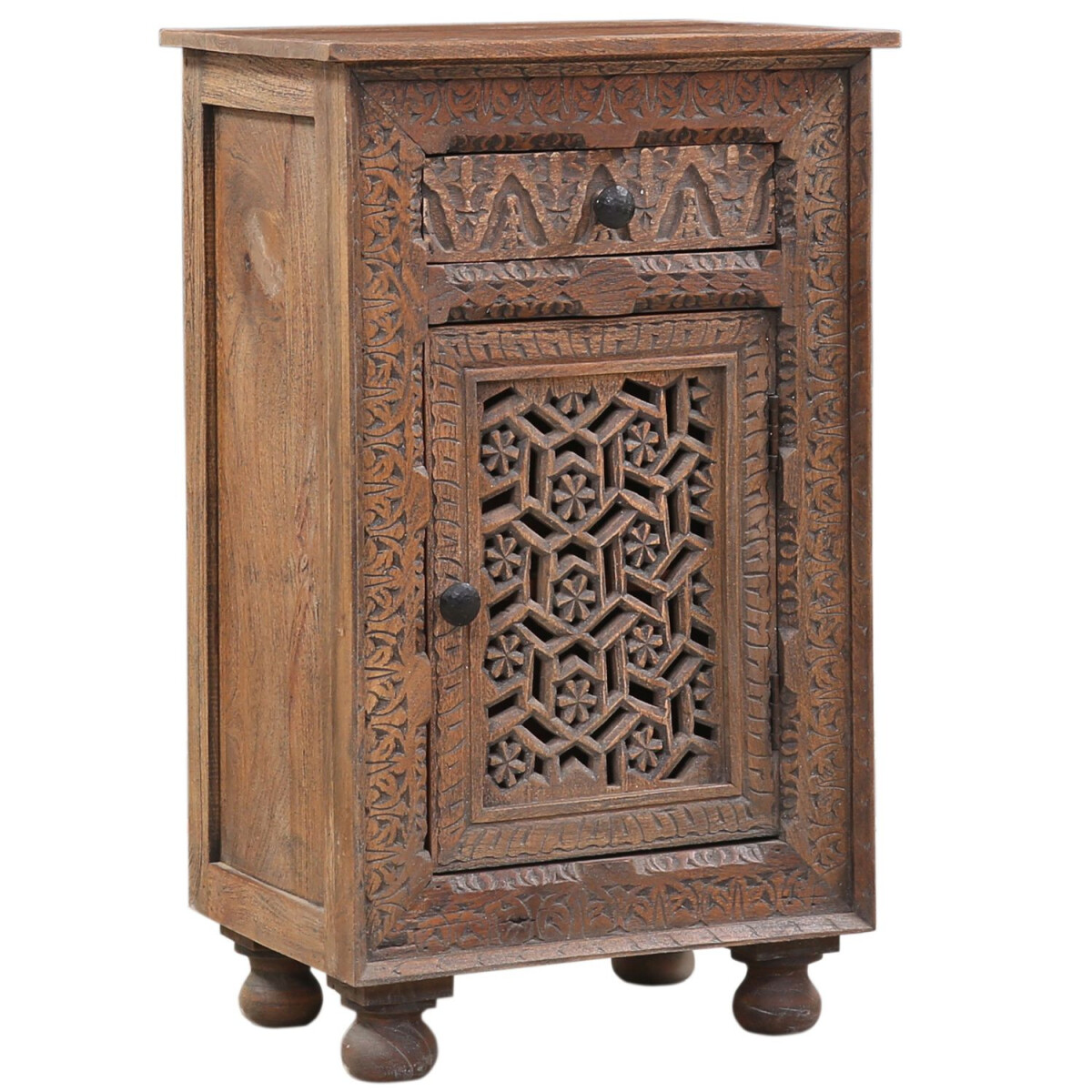 Mesita de noche vintage de estilo orient box
