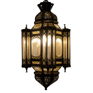 Lámpara de techo La Noche, cristal y metal, 70 cm...