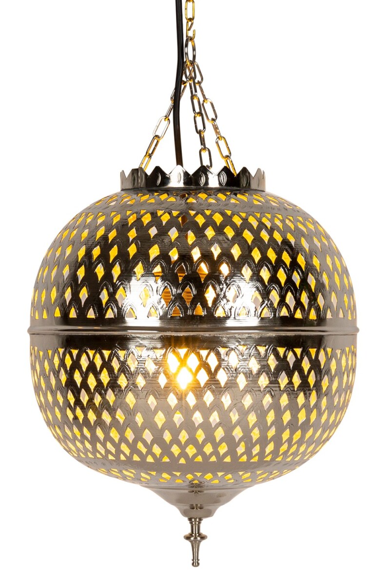 Lámpara colgante oriental de latón Safiye, pla