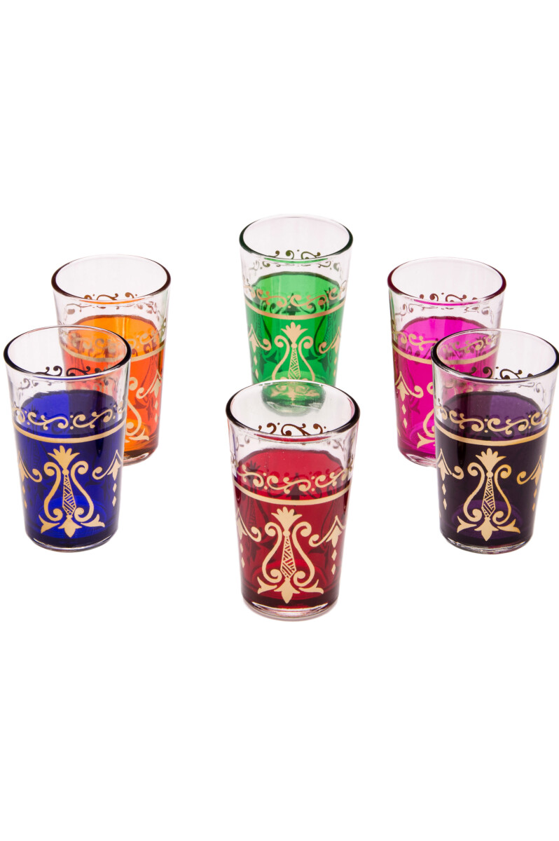 6 vasos de té Arab (varios colore box