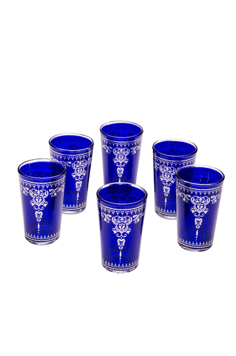 6 vasos de té Orient Andalous azu box