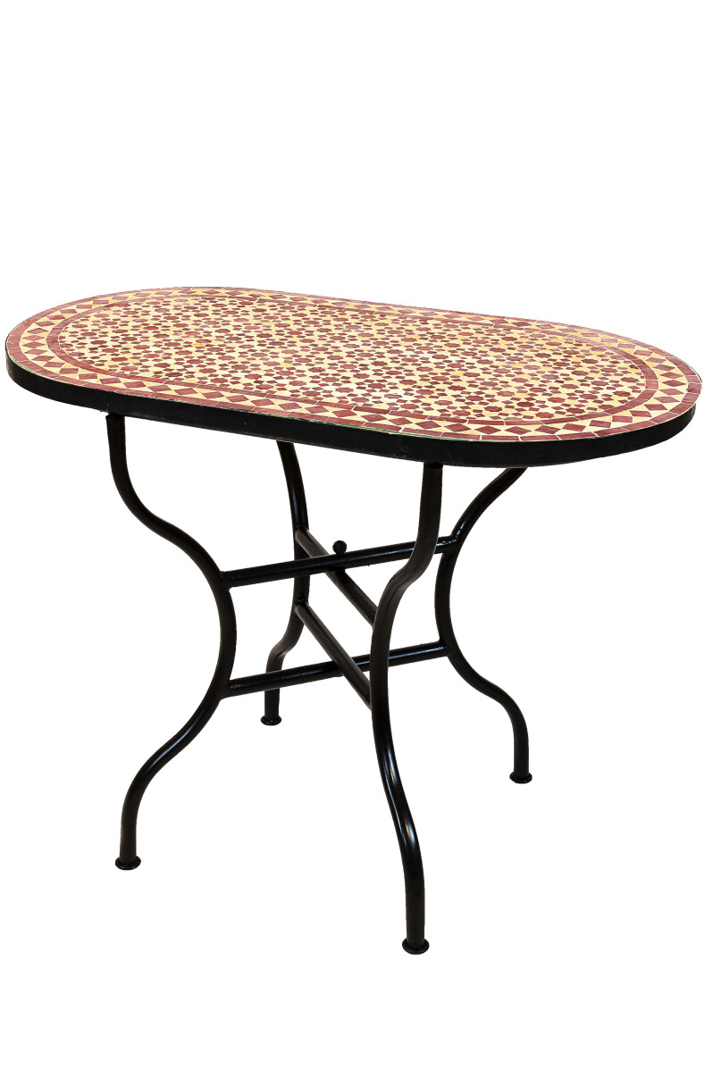 Mesa marroquí de mosaico Albaicín Beige Bordea