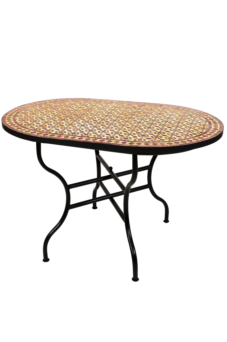 Mesa marroquí de mosaico Albaicín Beige Bordea