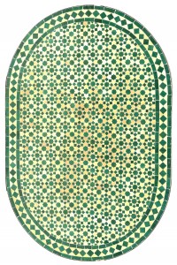 Mesa marroquí de mosaico Albaicín, beige y...