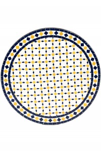 Mesa marroquí con mosaico Giralda, blanca,...