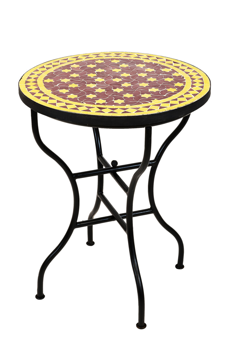 Mesa marroquí con mosaico «Estrella» en a
