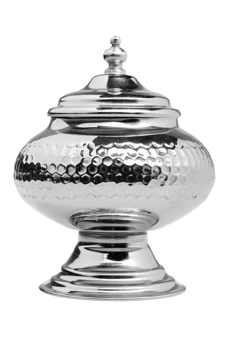 Azucarero de latón plateado Abdal, 16 cm