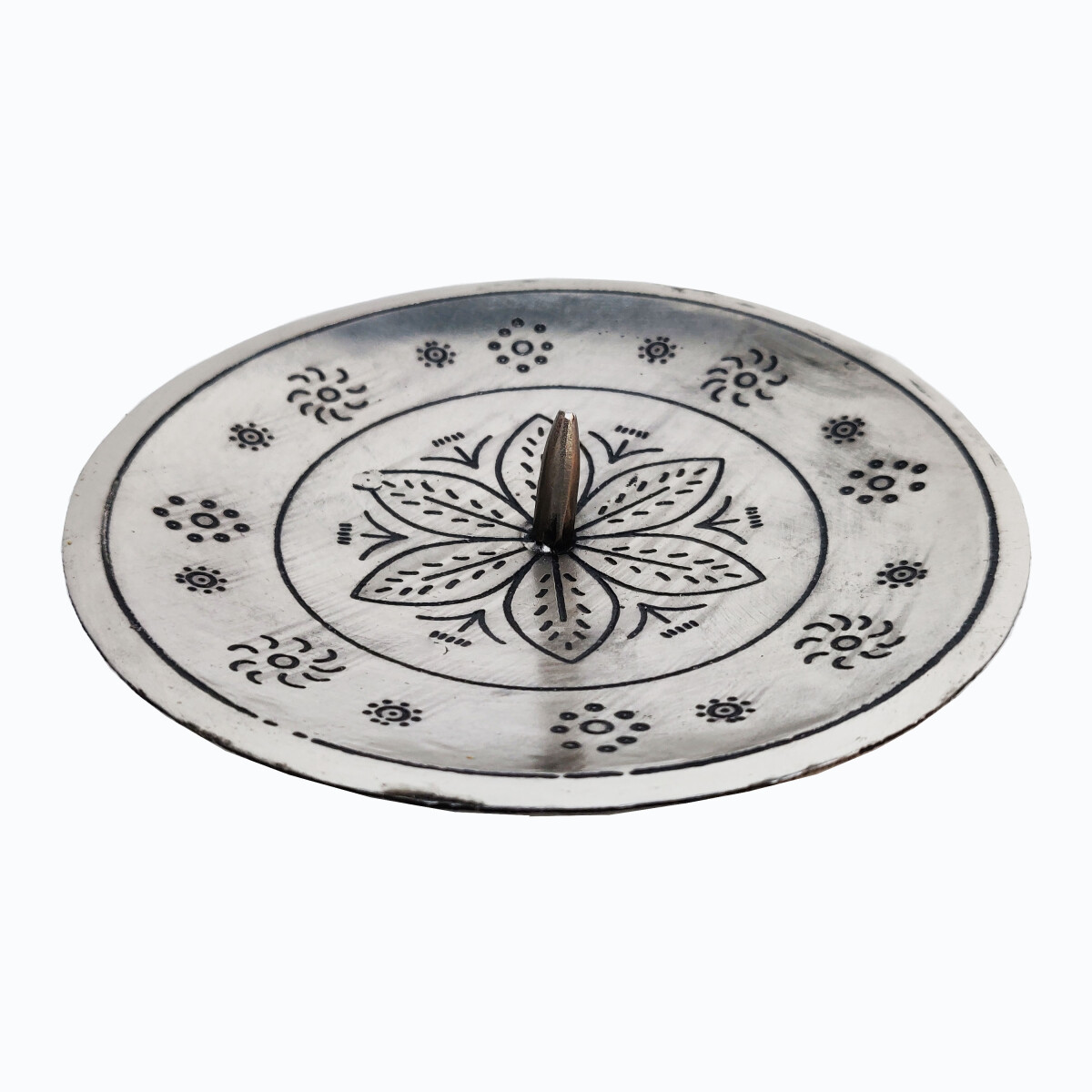 Portavelas oriental de plata Jaini, redo box
