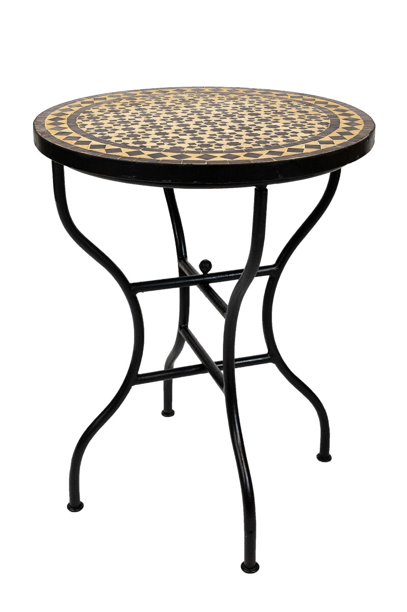 Mesa marroquí con mosaico Albaicín, color beig