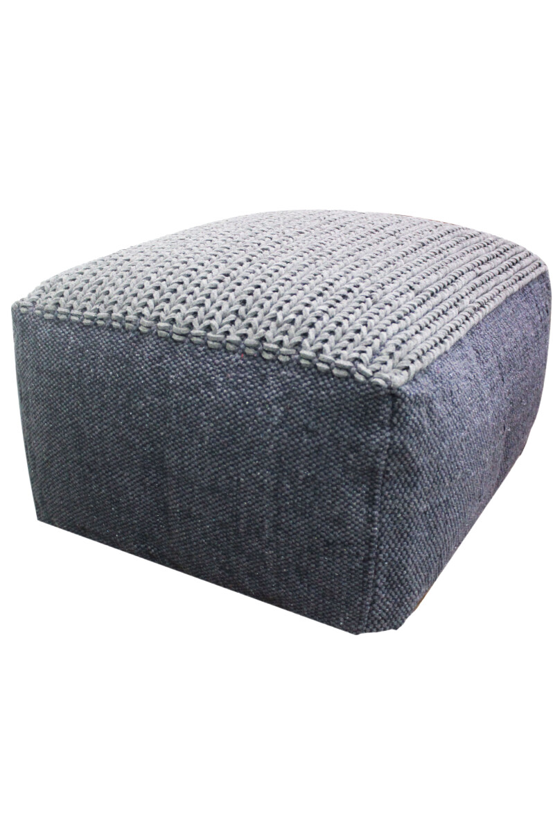 Cojín de asiento Puf Bailee 60 cm, cuadrado, gris