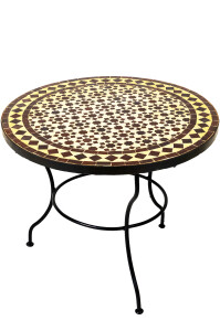 Mesa marroquí con mosaicos Albaicin, beige y...