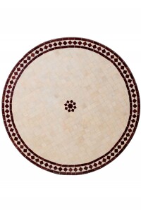 Mesa marroquí con mosaicos Bilbao, color beige...