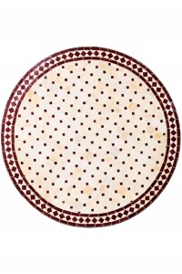 Mesa marroquí con mosaicos de Marrakech, color...