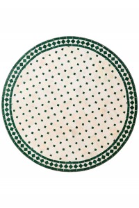 Mesa marroquí con mosaicos de Marrakech, en tonos...