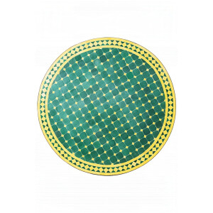 Mesa marroquí con mosaicos de Marrakech, verde y...
