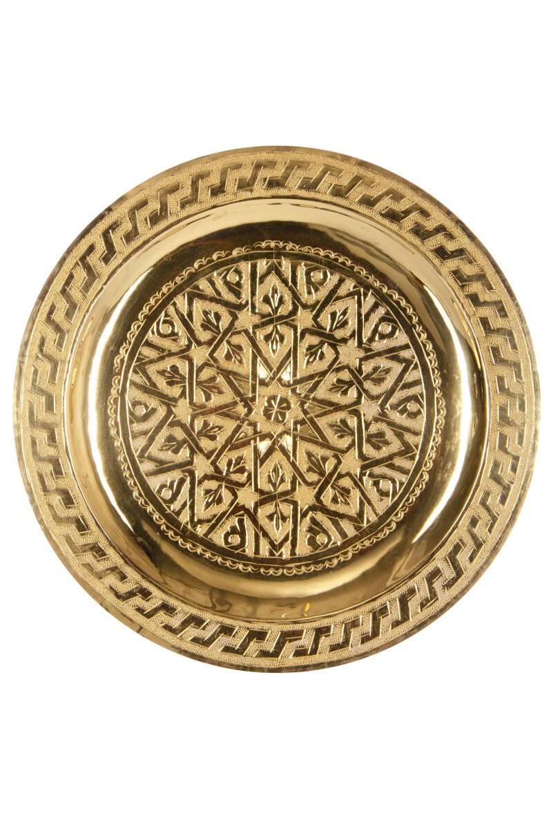 Bandeja oriental Mehdia dorada, 25 cm