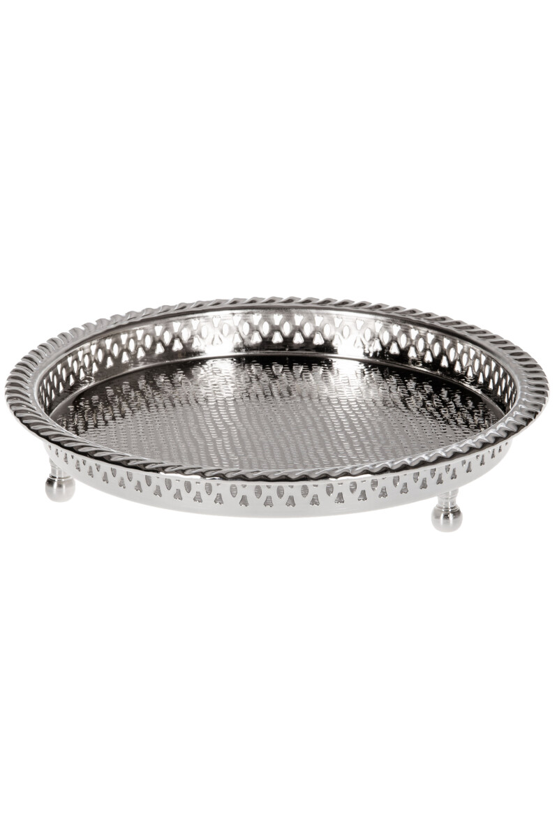 Bandeja oriental Mahra plateada, 27 cm box