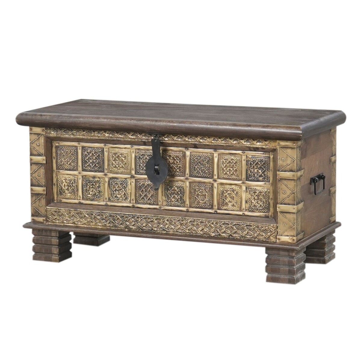 Cofre Amreet de madera maciza, estilo vi box