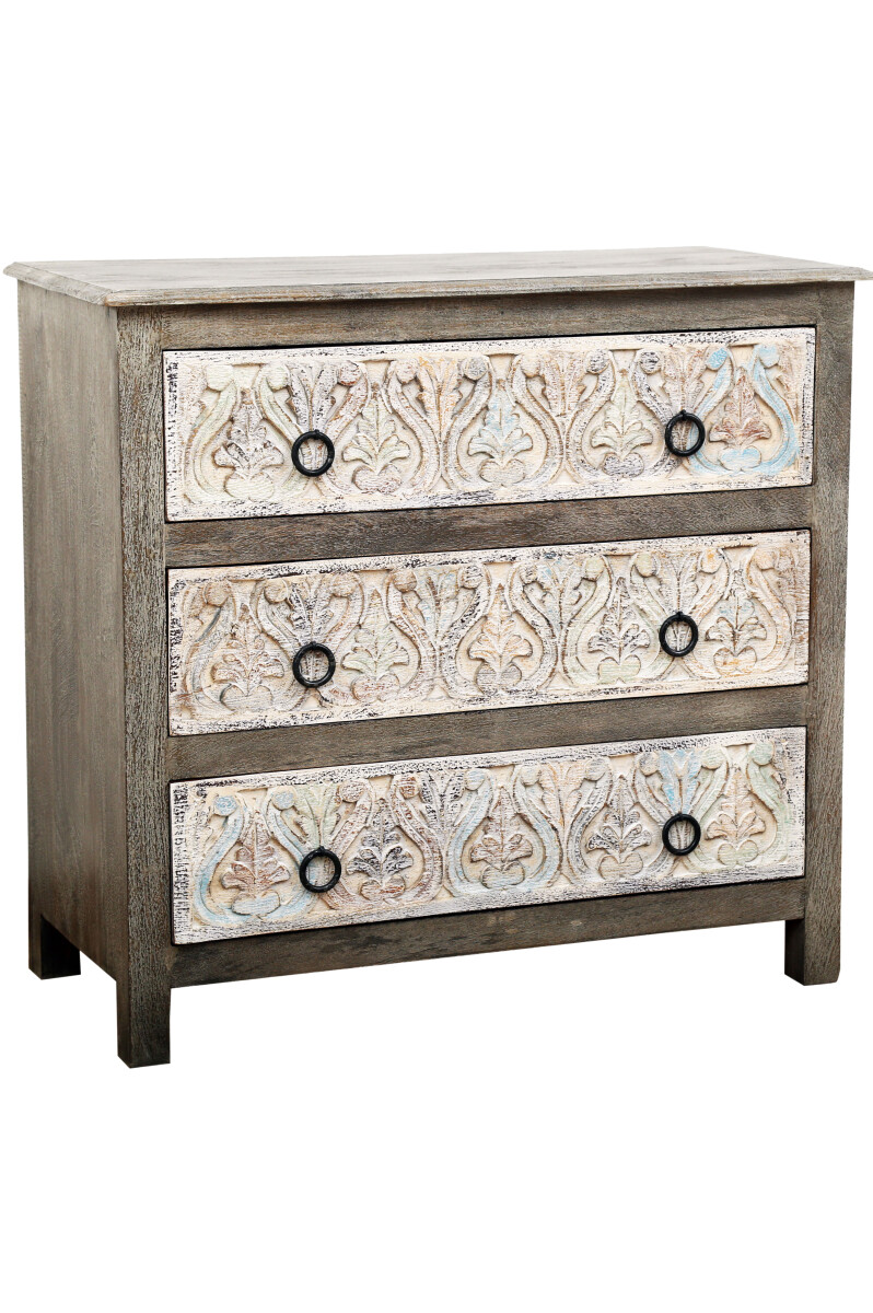 Cómoda india de madera maciza Ash box