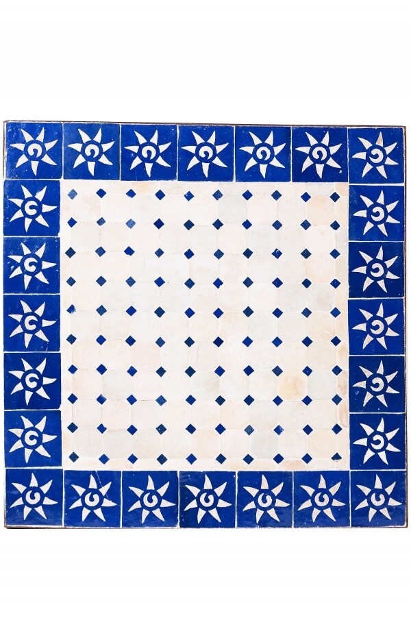 Placa de mosaico de Marruecos «Sol natural / Azul&raqu