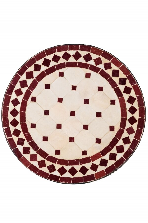 Azulejo marroquí de mosaico Marrakech Natur Bordeaux 
