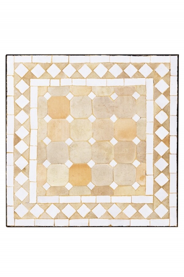 Azulejo marroquí de mosaico Marrakech Natural Blanco 