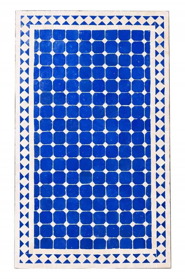 Azulejo de mosaico oriental Marrakech Azul natural, 100 x 60