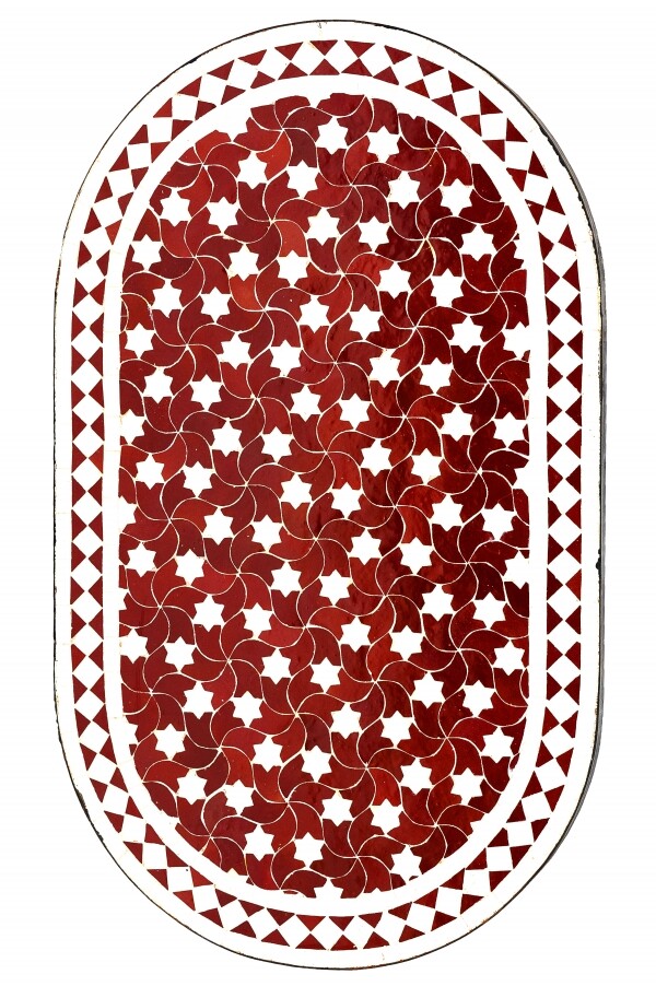 Azulejo marroqu&iacute; de mosaico Estrella Burdeos /...