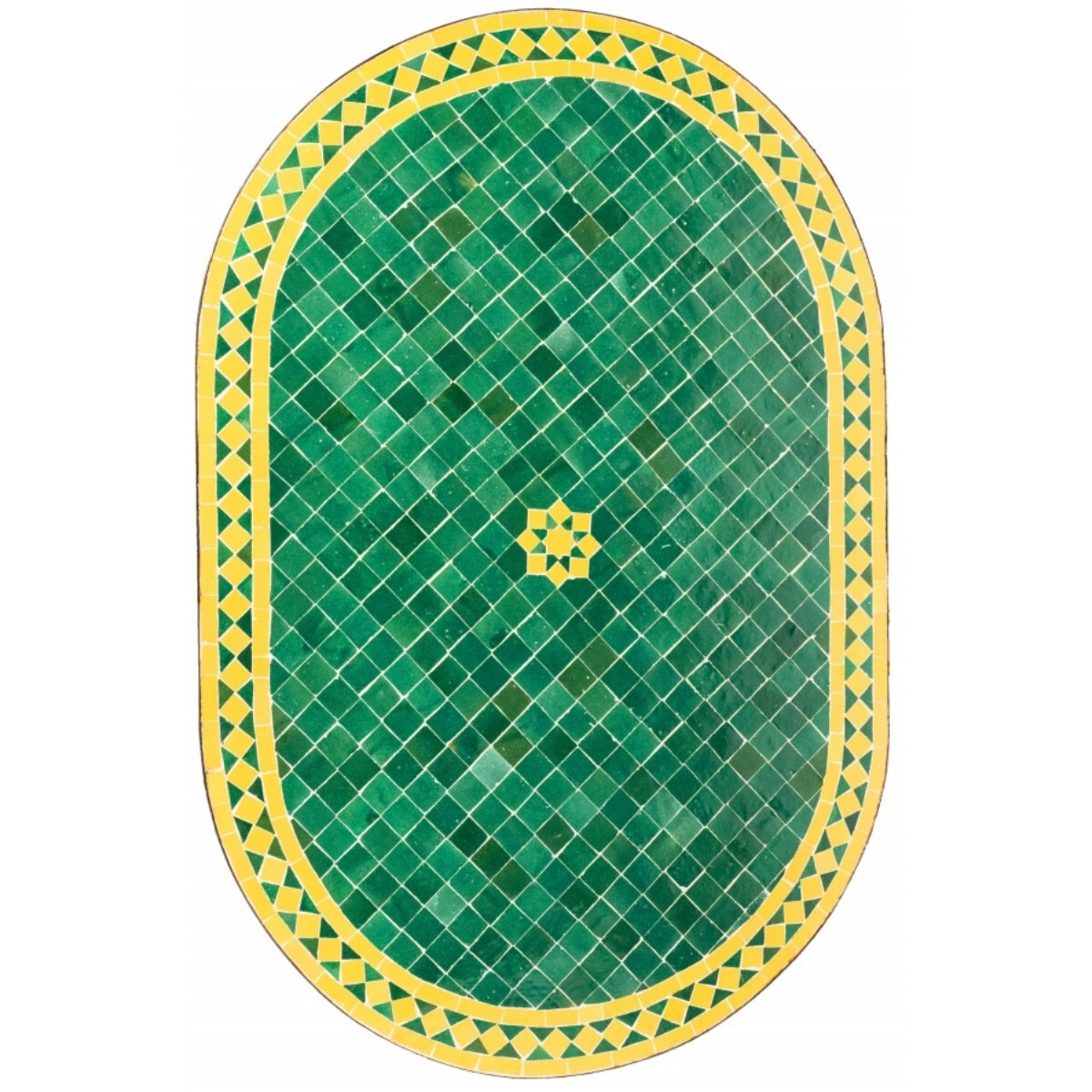 Azulejo marroqu&iacute; de mosaico Bilbao, verde y...