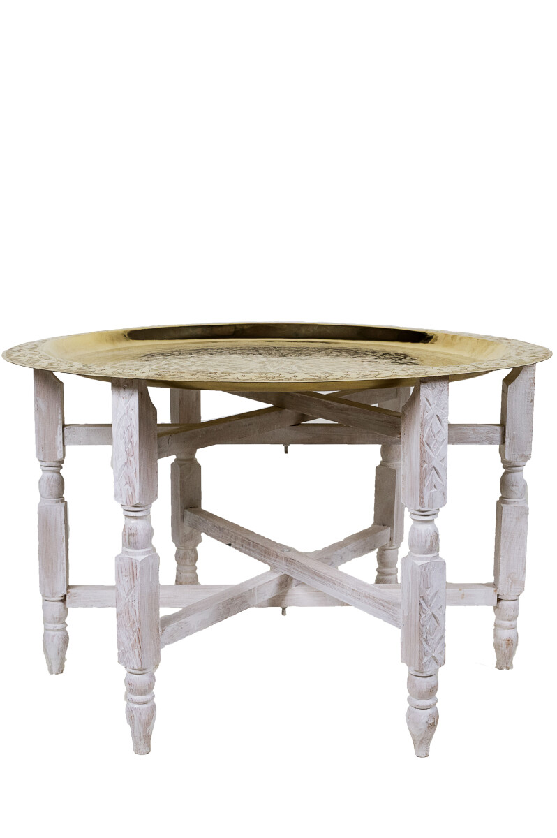 Soporte de madera Orient blanco para ban box